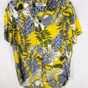 Baltazar Yellow Floral Button-Up Shirt